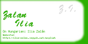 zalan ilia business card